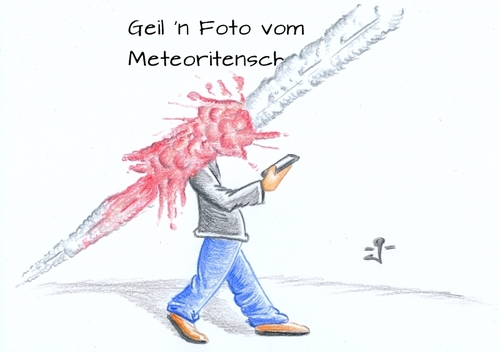 Cartoon: Smartphonezombies (medium) by gore-g tagged handy,meteorit,zombie,smartphone