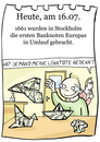 Cartoon: 16. Juli (small) by chronicartoons tagged banknote,papiergeld,geld,kohle,moneten,cash,money,lowi,cartoon