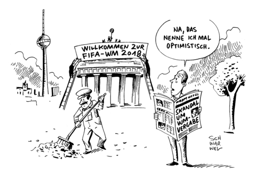 Cartoon: FIFA Skandal Vergabe (medium) by Schwarwel tagged fifa,skandal,vergabe,2010,wm,weltmeisterschaft,fußball,karikatur,schwarwel,fifa,skandal,vergabe,2010,wm,weltmeisterschaft,fußball,karikatur,schwarwel