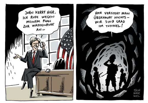 Cartoon: Nahost Waffenruhe Kerry (medium) by Schwarwel tagged nahost,konflikt,krieg,us,usa,außenminister,kerry,waffenruhe,waffen,gewalt,karikatur,schwarwel,nahost,konflikt,krieg,us,usa,außenminister,kerry,waffenruhe,waffen,gewalt,karikatur,schwarwel