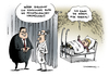 Cartoon: Merkel Skiunfall (small) by Schwarwel tagged angela,merkel,skiunfall,regierungsgeschäfte,bundeskanzlerin,eingeschränkt,unfall,vizekanzler,gabriel,karikatur,schwarwel