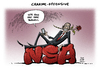 Cartoon: NSA Obama Geheimdienst (small) by Schwarwel tagged nsa,abhörskandal,überwachung,us,usa,obama,charme,offensive,methoden,geheimdienst,daten,karikatur,schwarwel,rose