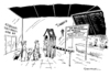 Cartoon: US Fahnder Flug (small) by Schwarwel tagged frankfurt,flughafen,reise,flug,us,fahnder,überwachung,militär,karikatur,schwarwel