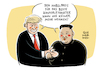 Cartoon: USA und Nordkorea Trump und Kim (small) by Schwarwel tagged trump,kim,jong,un,gipfel,gipfeltreffen,us,usa,america,amerika,atombombo,atomkrieg,atomwaffen,krieg,terror,zerstrung,waffen,gewalt,president,präsident,staatsoberhaupt,staatschef,nordkorea,korea,cartoon,karikatur,schwarwel