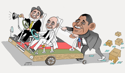 Cartoon: Afghan Election (medium) by Shahid Atiq tagged 0188