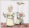 Cartoon: The hand of God? (small) by jean gouders cartoons tagged pope,francis,benidict,xvi,vatican,celibate