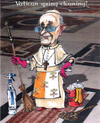Cartoon: Vatican spring cleaning? (small) by jean gouders cartoons tagged pope,francis,scandals