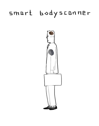 Cartoon: smart bodyscanner (medium) by Bonville tagged body,scanner,smart,stone,heart