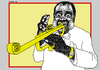 Cartoon: Louis Armstrong - Satchmo (small) by srba tagged satchmo,jazz,music,art,entertainment