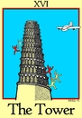Cartoon: The Tower (small) by srba tagged tarot,cards,babylon,tower,eleven,nine