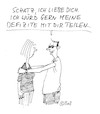 Cartoon: Wahre Liebe (small) by Christian BOB Born tagged liebe,partnerschaft,beziehung,probleme