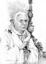 Cartoon: Joseph Alois Ratzinger (small) by salnavarro tagged caricature pencil religion pope benedict