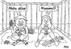 Cartoon: früh übt sich (small) by besscartoon tagged kinder,religion,islam,is,allahu,akbar,spiel,laufstall,migration,integration,christentum,gewalt,deutschland,bess,besscartoon