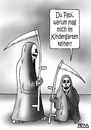 Cartoon: Kinder-Gram (small) by besscartoon tagged vater,sohn,sensenmann,kindergarten,tod,sterben,bess,besscartoon