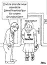 Cartoon: rent a teacher (small) by besscartoon tagged schule,pädagogik,lehrer,pauker,grundschule,rent,teacher,identifikation,männlich,rektorat,bess,besscartoon