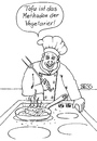 Cartoon: Tofu (small) by besscartoon tagged essen,tofu,methadon,vegan,vegetarier,ofen,kochen,gesundheit,koch,küche,bess,besscartoon