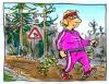 Cartoon: ... (small) by GB tagged animals sports nature frog tiere sport nordic walking gesundheit frühsport bewegung training natur schutzgebiet