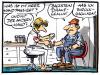 Cartoon: ... (small) by GB tagged work,arbeit,unfall,verletzung,klinik,accident,doc,arzt,krankheit
