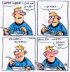 Cartoon: .... (small) by GB tagged fliege,suppe,leute,mann,gastronomie,essen,nahrung,reklamation,restaurant,menue,vegetarier,fleisch,speiselokal
