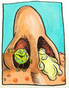 Cartoon: Popel und Schlonz (small) by GB tagged nase,nose,rotz,popel,schnupfen,erkältung,gesundheit
