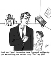 Cartoon: driving mom crazy (small) by optimystical tagged dad,son,father,mom,crazy,wreck,drinking,reprimand