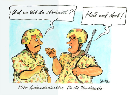 Cartoon: Bundeswehr (medium) by Mario Schuster tagged karikatur,cartoon,mario,schuster,bundeswehr