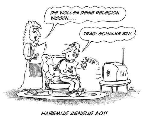 Cartoon: Habemus Zensus (medium) by Mario Schuster tagged karikatur,cartoon,mario,schuster,gera