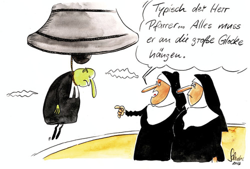 Cartoon: Relegion (medium) by Mario Schuster tagged relegion,mario,schuster,pfarrer,nonne