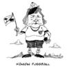 Cartoon: Königin Fußball (small) by Mario Schuster tagged karikatur cartoon mario schuster angela merkel
