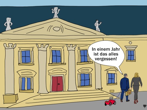 Cartoon: Vergauckt (medium) by thalasso tagged wulff,bundespräsident,präsidentschaft,politik,haus,kredit,euro,finanzierung,rücktritt,gauck
