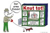 Cartoon: Knut tot! (small) by thalasso tagged knut eisbär zeitung kiosk zoo berlin