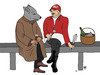 Cartoon: Komplizen (small) by thalasso tagged märchen,rotkäppchen,wolf,wulff,bundespräsident,präsidentschaft,politik,bildzeitung