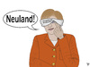 Cartoon: Neuland! (small) by thalasso tagged internet,angela,merkel,neuland,netzpolitik,bundesregierung