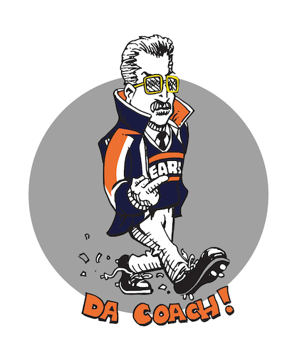 Cartoon: Da Coach Ditka! (medium) by karlwimer tagged nfl,football,mike,ditka,chicago,bears,hall,of,fame