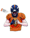 Cartoon: Bronco QB Pricetag (small) by karlwimer tagged football,denver,broncos,american,pricetag,salary,team,quarterback,superbowl