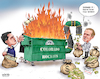 Cartoon: Colorado Rockies Dumpster Fire (small) by karlwimer tagged sports,colorado,rockies,major,league,baseball,mlb,dumpster,fire,cartoon,karl,wimer
