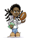 Cartoon: MJ (small) by karlwimer tagged cartoon,sports,books,kids,football
