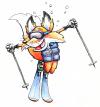 Cartoon: SkiTam Fox backscratcher (small) by karlwimer tagged ski,skiing,fox,skitam,mascot