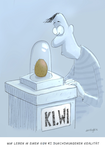 Cartoon: KI everywhere (medium) by droigks tagged kiwi,exhibition,exponat,ausstellung,künstliche,intelligenz,maschinelles,lernen,deep,learning,generative,ki,algorithmus,neuronales,netz,irreal,engineering,token,kontextfenster,multimodalität,automatisierung,droigks,ausstellungsstück,lern,und,denkmuster,realität,mustererkennung,chatbot,ethik,deepfake,robotik,datenbasis,kiwi,exhibition,exponat,ausstellung,künstliche,intelligenz,maschinelles,lernen,deep,learning,generative,ki,algorithmus,neuronales,netz,irreal,engineering,token,kontextfenster,multimodalität,automatisierung,droigks,ausstellungsstück,lern,und,denkmuster,realität,mustererkennung,chatbot,ethik,deepfake,robotik,datenbasis