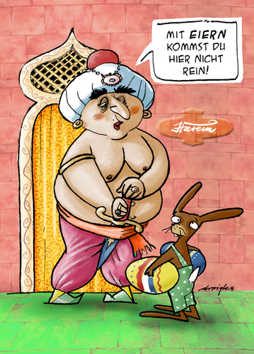 Cartoon: Ostern im Harem (medium) by droigks tagged droigks,droigk,serail,eunuch,ei,osterei,osterhase,harem,eastern,ostern,harem,osterhase,ei,osterei,ostern,kultur,religion