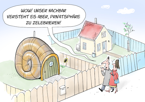 Cartoon: Privatsphäre (medium) by droigks tagged schneckenhaus,rückzug,isolation,abwehr,droigks,einigeln,protest,vier,wände,asozial,eigenbrötler,resignation,unbeteiligt,gemeinsinn,schneckenhaus,rückzug,isolation,abwehr,droigks,einigeln,vier,wände,asozial,eigenbrötler,resignation,unbeteiligt,gemeinsinn