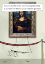 Cartoon: Mona Lisa (small) by droigks tagged cartoon,mona,lisa,da,vinci,gemälde,louvre,renaissance,droigks,florenz,meisterwerk,ölgemälde,lächeln,porträt,italien,kunstgeschichte,sfumato,paris,pappelholz,gioconda,oralsex,cunnilingus,lecken,mysterium,gherardini,schleier,rätsel,lösung