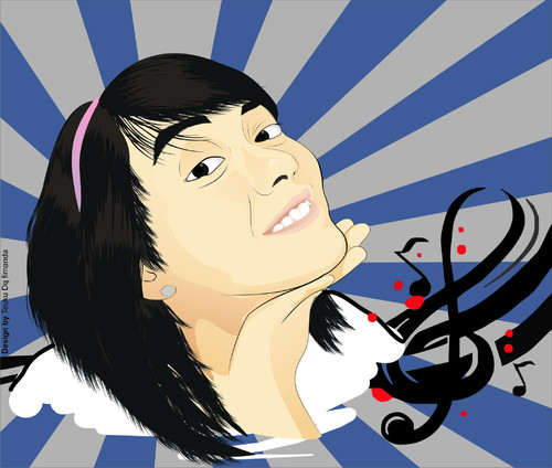 Cartoon: girl vector (medium) by teukudq tagged fads