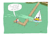 Cartoon: Segelschule (small) by darkplanet tagged segelschule,segeln,segelboot,steg,anlegen,manöver,prüfung,prüfungsangst