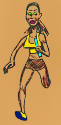 Cartoon: Allyson Felix (medium) by Tzod Earf tagged caricature,sprinter,allyson,felix