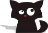 Cartoon: Black Cat 02 (small) by Miaaudote tagged cat black kitty miaaudote palmas tocantins brasil pet gato vira lata adote adocao animals