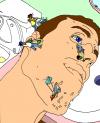 Cartoon: Face Hygene (small) by Sippin Juice tagged face,haircut,shave,bugers,earwax,bathroom