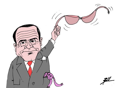 Cartoon: Arrivederci (medium) by Ballner tagged berlusconi