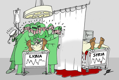 Cartoon: No title (medium) by Ballner tagged syria,lybia