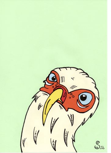 Cartoon: birdo (medium) by XombieLarry tagged bird